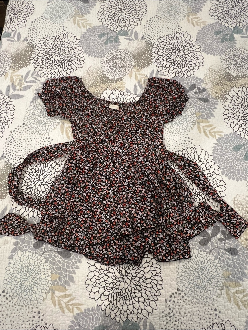Altar’d State Floral Puff Sleeve Romper